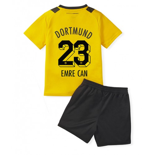 Fotbalové Dres Borussia Dortmund Emre Can #23 Dětské Domácí 2022-23 Krátký Rukáv (+ trenýrky)